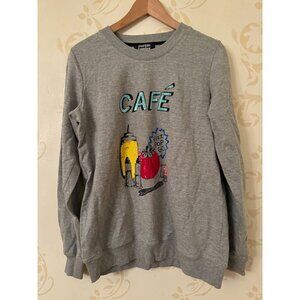 Ladies Medium Markus Lupfer Sequin Gray Sweatshirt